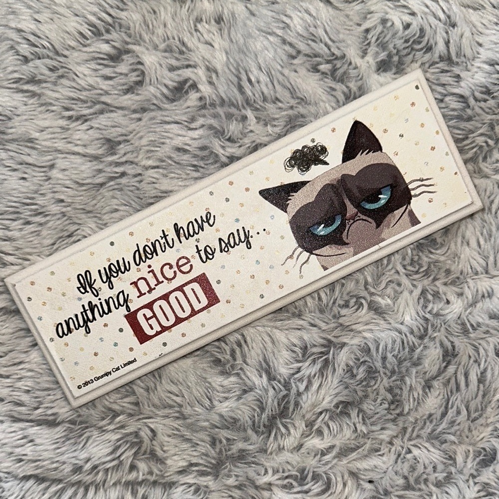 Grumpy Cat 2013 Desk Wall Sign If You Dont Have Anything Nice To Say Good Meme
